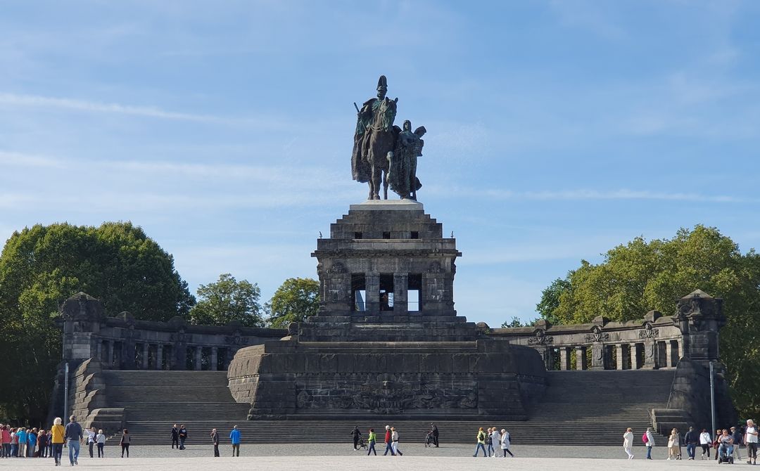 Kaiser-Wilhelm-Denkmal in Koblenz, Deutschland; Koblenz'deki Kaiser Wilhelm Anıtı, Almanya