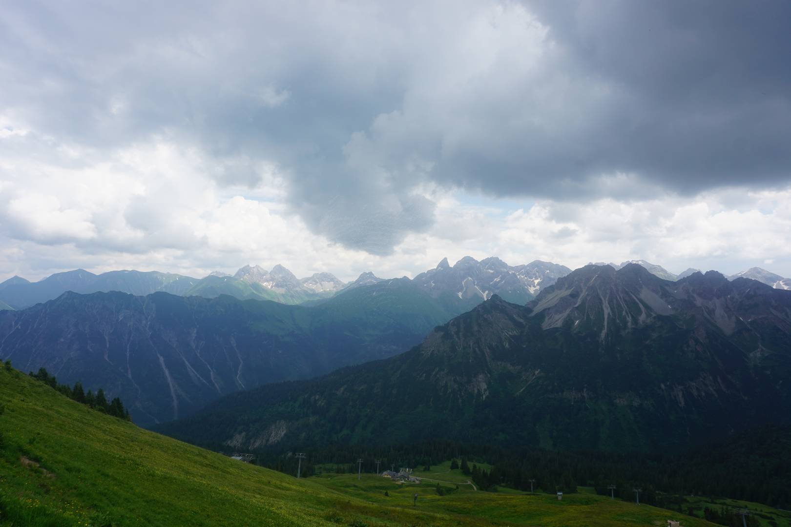 Deutschland: Allgäu: Fellhorn: Gewitter zieht auf; Almanya: Allgäu: Fellhorn: Hava bozuluyor